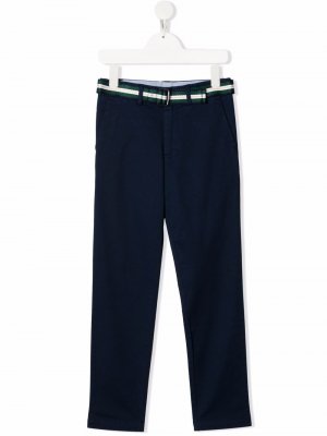 Прямые брюки чинос с поясом Ralph Lauren Kids. Цвет: синий