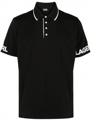 Рубашка поло с логотипом Karl Lagerfeld. Цвет: черный