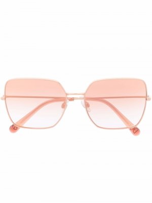 Солнцезащитные очки в оправе бабочка Dolce & Gabbana Eyewear. Цвет: розовый