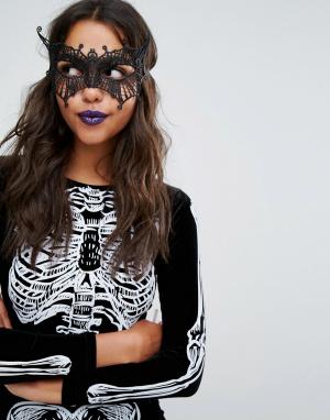 Маскарадная маска для Хеллоуина Missguided. Цвет: черный
