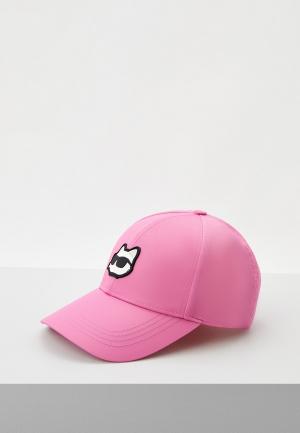 Бейсболка Karl Lagerfeld. Цвет: розовый