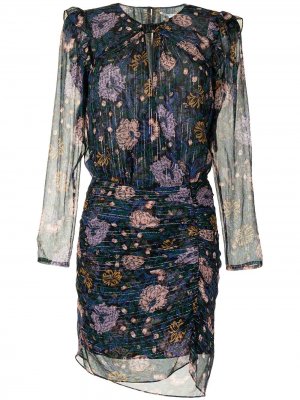 Платье мини Peppa с цветочным принтом Veronica Beard. Цвет: синий