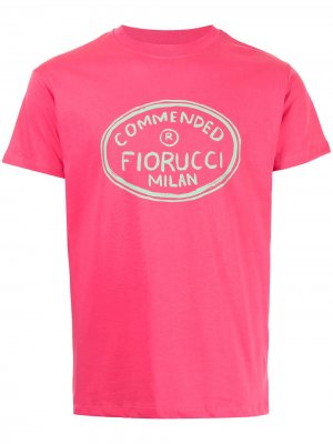 Футболка кроя слим с логотипом Fiorucci. Цвет: розовый