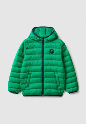 Куртка утепленная United Colors of Benetton. Цвет: зеленый