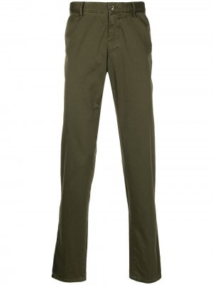 Зауженные брюки чинос Incotex. Цвет: зеленый