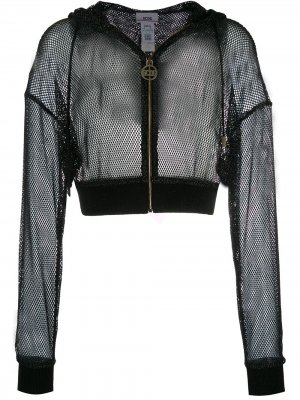 Укороченная сетчатая куртка Gcds. Цвет: черный