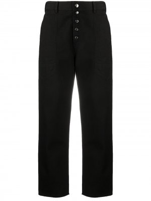 Укороченные джинсы широкого кроя Emporio Armani. Цвет: черный
