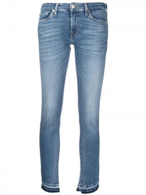 Укороченные джинсы с заниженной талией 7 For All Mankind. Цвет: синий