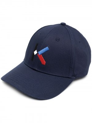 Шестипанельная кепка с вышитым логотипом Kenzo. Цвет: синий
