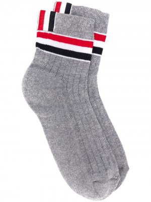 Носки с полосками RWB Thom Browne. Цвет: серый