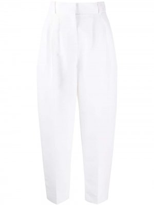 Укороченные брюки широкого кроя Alexander McQueen. Цвет: белый