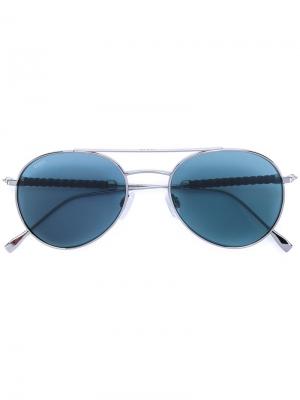 Солнцезащитные очки-авиаторы Tod's. Цвет: металлик