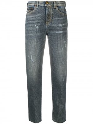 Прямые джинсы с эффектом потертости Jacob Cohen. Цвет: синий