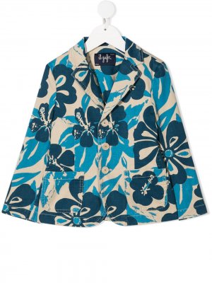 Однобортный пиджак с цветочным принтом Il Gufo. Цвет: нейтральные цвета