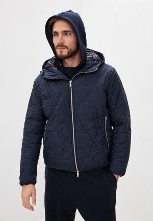 Куртка утепленная Armani Exchange. Цвет: синий