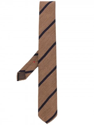 Delloglio галстук в полоску Dell'oglio. Цвет: коричневый