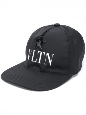 Бейсболка с логотипом VLTN Valentino. Цвет: черный