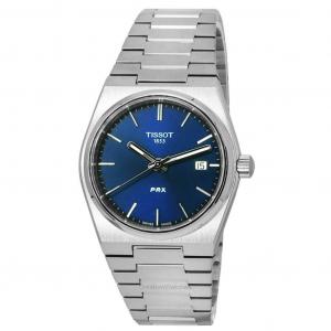 PRX T-Classic Кварцевые часы из нержавеющей стали с синим циферблатом T137.210.11.041.00 T1372101104100 100M унисекс Tissot