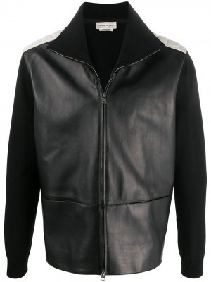 Куртка на молнии с контрастными плечами Alexander McQueen. Цвет: черный