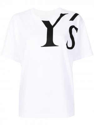 Ys футболка оверсайз с логотипом Y's. Цвет: белый
