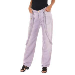 Длинные джинсовые брюки с прямым низом 10DTU0010-G036 женщина MET