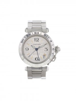 Наручные часы Pasha pre-owned 35 мм 2000-го года Cartier. Цвет: серебристый