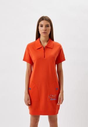 Платье Love Moschino. Цвет: оранжевый