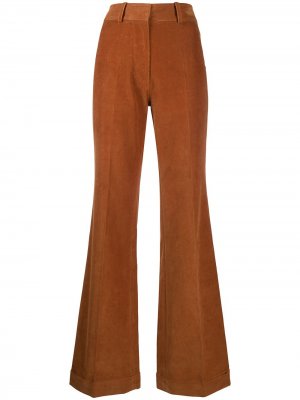 Расклешенные брюки с завышенной талией Victoria Beckham. Цвет: коричневый