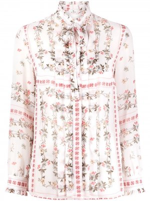 Блузка с цветочным принтом Etro. Цвет: белый