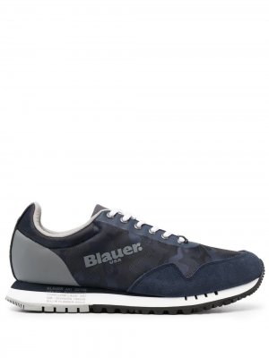 Кроссовки с логотипом Blauer. Цвет: синий
