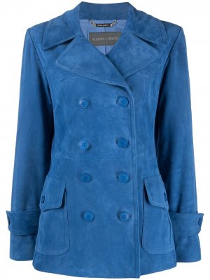 Двубортный пиджак Alberta Ferretti. Цвет: синий