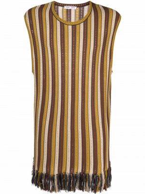 Fringed striped vest Cmmn Swdn. Цвет: коричневый