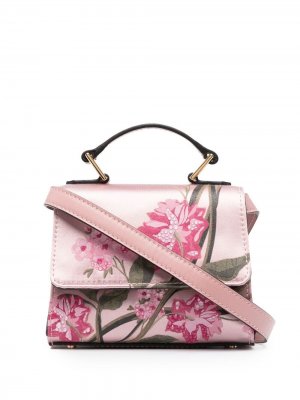 Мини-сумка с цветочным принтом Alberta Ferretti. Цвет: розовый