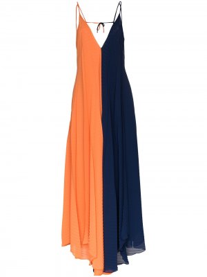 Плиссированное вечернее платье Tusi Roland Mouret. Цвет: синий