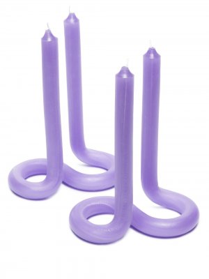 Набор свечей Twist Fluo Lex Pott. Цвет: фиолетовый