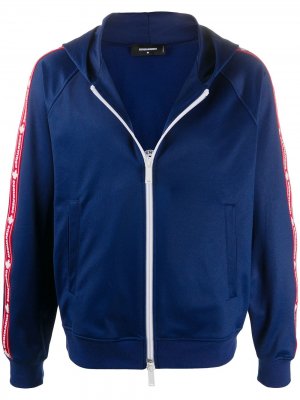 Спортивная куртка с капюшоном Dsquared2. Цвет: синий