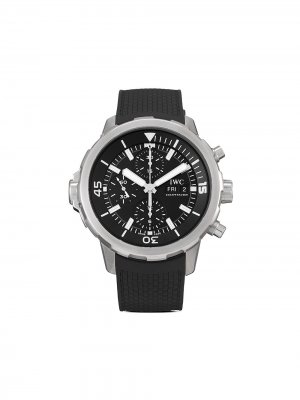Наручные часы Aquatimer Chronograph pre-owned 44 мм 2016-го года IWC Schaffhausen. Цвет: черный