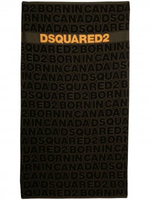Пляжное полотенце с логотипом Dsquared2. Цвет: зеленый