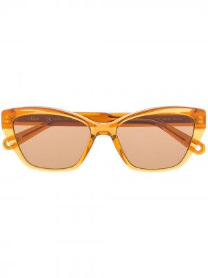 Солнцезащитные очки с затемненными линзами Chloé Eyewear. Цвет: коричневый