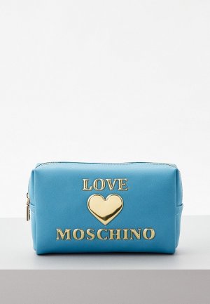 Косметичка Love Moschino. Цвет: голубой