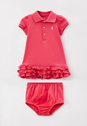Платье и трусы Polo Ralph Lauren. Цвет: розовый
