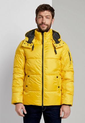 Куртка утепленная Tom Tailor. Цвет: желтый