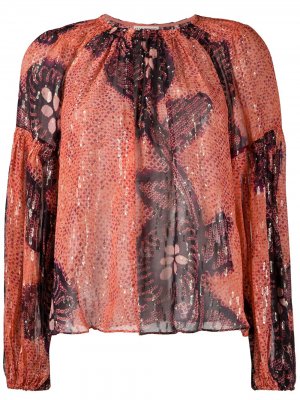 Блузка Sanaya с длинными рукавами Ulla Johnson. Цвет: розовый