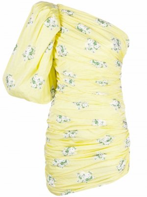 Balloon-sleeve asymmetric dress Giuseppe Di Morabito. Цвет: желтый