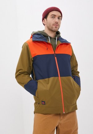 Куртка сноубордическая Quiksilver. Цвет: разноцветный