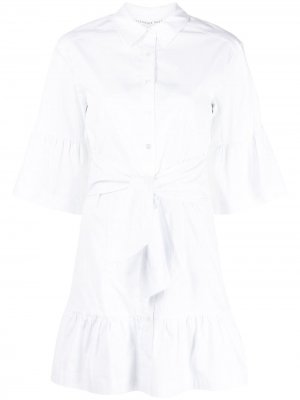 Платье мини Luriane с расклешенными рукавами Veronica Beard. Цвет: белый