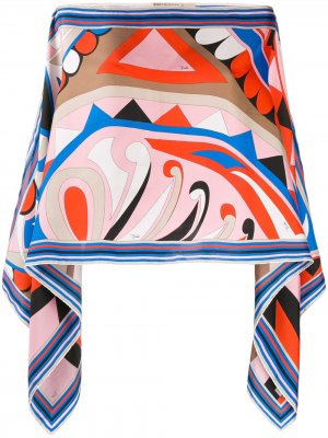 Топ-туника с геометричным принтом Emilio Pucci. Цвет: синий
