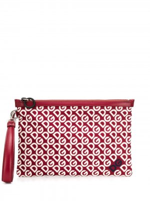 Клатч с логотипом Dolce & Gabbana. Цвет: красный