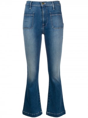 Укороченные расклешенные джинсы FRAME. Цвет: синий