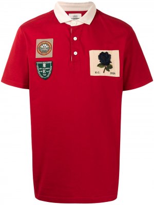 Рубашка поло с короткими рукавами и нашивками Kent & Curwen. Цвет: красный